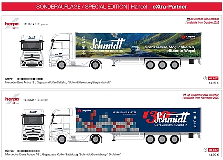 Herpa eXtra-Partner Modelle, Firma Herpa